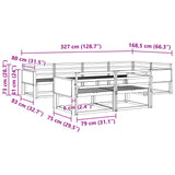 Outdoor Sofa Set 7 pcs Natural Solid Acacia Wood 3382647