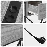 Desk with Drawer Grey Sonoma 120 x 79 x 86.5 cm Engineered Wood 859403
