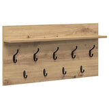 Wall-Mounted Coat Rack with Shelf Artisan Oak 80 x 40 x 12 cm 874442