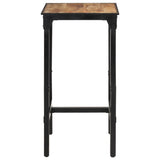 3 Piece Bar Set Solid Rough Wood Mango and Metal 3216419