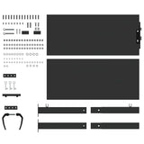 Garden Gate with Lock Black 110 x 105 cm Powder-Coated Steel 42015904