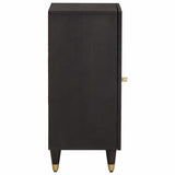 Sideboard with Shelf Black 40 x 33 x 75 cm Solid Mango Wood 4018832