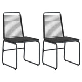 Garden Chairs 2 pcs Black 48 x 55 x 89.5 cm Rattan 42025096