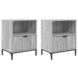 Bedside Cabinet with Drawer 2 pcs Grey sonoma 49 x 36 x 61 cm 883487