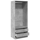 Wardrobe Concrete Grey 80x50x200 cm Engineered Wood 3307750