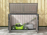 Garden Storage Box Black 151.5 x 82 x 110.5 cm Steel 42011283
