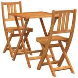 Bistro Set Folding 3 pcs Oil Natural Solid Acacia Wood 4105509