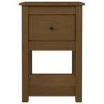 ZNTS Bedside Cabinet Honey Brown 40x35x61.5 cm Solid Wood Pine 821735