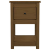 ZNTS Bedside Cabinet Honey Brown 40x35x61.5 cm Solid Wood Pine 821735