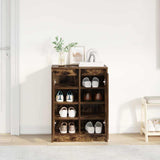 Shoe Cabinet Smoked Oak 57x34x76 cm Engineered Wood 861872