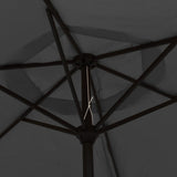 Garden Parasol Anthracite Polyester and Steel Large Collapsible 44511