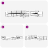 Outdoor Sofa Set 7 pcs Natural Solid Acacia Wood 3382362