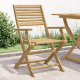 Garden Chair Set of 2 Light Wood Solid Acacia wood 365737