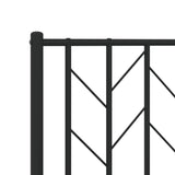 Metal Bed Frame without Mattress with Footboard Black 160x200cm 374458