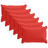 Cushion with Pillow HOUTEN 6 pcs Red Polyester 933379