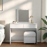 Dressing Table with LED White 100x40x130 cm 848192