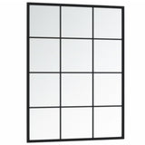 Wall Mirror Black 80x60 cm Metal 342207