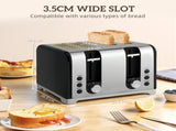 Retro 3000W Kettle and Toaster Set - Black T3398P422930