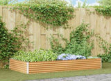 Garden Raised Bed 195 x 100 x 36 cm Galvanised Steel 42017359