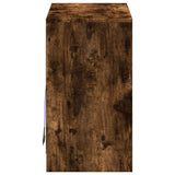 Sideboard with LED Smoked Oak 72x34x61 cm Engineered Wood 852177