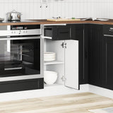 Kitchen Base Cabinet Porto Black Engineered Wood 853938