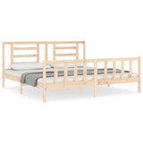 Bed Frame without Mattress 200x200 cm Solid Wood Pine 3192901