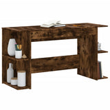 Desk Smoked Oak 140x50x75 cm Engineered Wood 840552