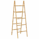 Double Towel Ladder with 5 Rungs Bamboo 50x160 cm 243714