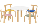 5 Piece Kids Table and Chairs Set, Wooden Toddler Table and Chairs Set for Nursery, Playroom, T3398P422134