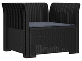 1-Seater Armchair with Cushion Rattan Look PP Anthracite 8011855