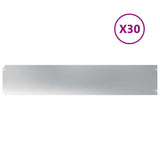 Lawn Edging 30 pcs 20 x 103 cm Galvanised Steel Silver 860165