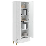 Cabinet Set 2 pcs High Gloss White Engineered Wood 3416695