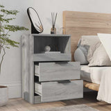 Bedside Cabinets 2 pcs Grey Sonoma Engineered Wood 817042
