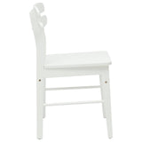 Dining Chair 2 pcs White Solid Rubber Wood 42020516