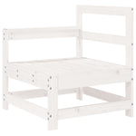 ZNTS 10 Piece Garden Sofa Set White Solid Wood Pine 3250641