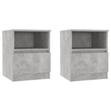 Bed Cabinet Set of 2 Concrete grey Engineered wood Bed Cabinet 806166
