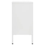 ZNTS Sideboard White 105x35x70 cm Steel and Tempered Glass 336077