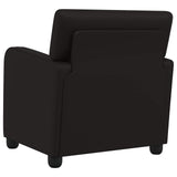 Armchair Black Faux Leather 42043433