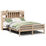 ZNTS Bookcase Bed without Mattress 140x190cm Solid Wood Pine 3322255