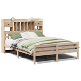 Bookcase Bed without Mattress 150x200 cm King Size Solid Wood Pine 3322265