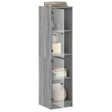 Highboard with Glass Doors Grey Sonoma 35x37x142 cm 836439