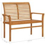 Garden Bench 112 cm Solid Teak Wood 47407