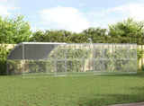 Chicken Cage 3 pcs Silver 600 x 200 x 200 cm Steel and PE 3381108