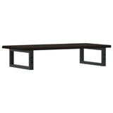 Basin Shelf Wall Mounted Steel and Solid Wood Oak 3302585