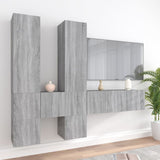 7 Piece TV Cabinet Set Grey Sonoma Engineered Wood 3120297