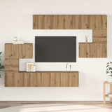 TV Cabinet Set Wall-mounted 8 pcs Artisan Oak Engineered Wood 3393218