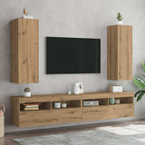 ZNTS TV Cabinets 2 pcs Artisan Oak 30.5x30x90 cm Engineered Wood 856397