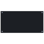 Kitchen Backsplashes 2 pcs Black 80x40 cm Tempered Glass 3315798
