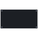 Kitchen Backsplashes 2 pcs Black 80x40 cm Tempered Glass 3315798