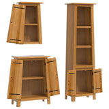 3 Piece Bathroom Furniture Set Solid Wood Pine 3223455